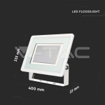 200W LED Прожектор Бяло Тяло 4000K