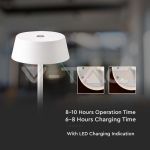 2W LED Настолна Лампа Бяло Тяло 3000К IP54