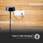 2W LED Настолна Лампа Черно Тяло 3000К IP54