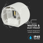 5W Аплик Бяло Тяло Кръг IP65 3000K