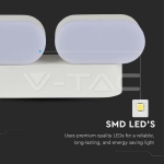 12W Лед Стенна Лампа Двойна Бялa Подвижна IP65 3000K