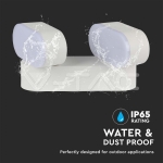 12W Лед Стенна Лампа Двойна Бялa Подвижна IP65 3000K