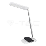 7W LED Настолна Лампа Wireless Charger 3 в 1 Бяла