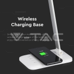 7W LED Настолна Лампа Wireless Charger 3 в 1 Бяла