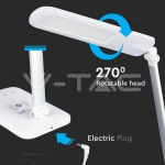 7W LED Настолна Лампа Wireless Charger 3 в 1 Бяла