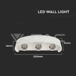 5W Стенна Лампа Пясъчно Бяло Тяло 4000К IP54