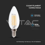 LED Крушка 4W Filament E14 Кендъл Димиращ 3000K
