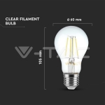 LED Крушка 6W Filament E27 A60 4000К