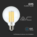 LED Крушка 6W Filament E27 G95 3000K