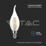 LED Крушка 4W Filament E14 Кендъл Спирала Пламък 3000K