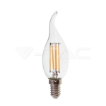 LED Крушка 4W Filament E14 Кендъл Пламък 6500K