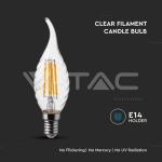 LED Крушка 4W Filament E14 Кендъл Спирала Пламък 6500K