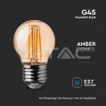 LED Крушка 4W Filament E27 G45 Amber Cover 2200К