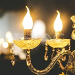 LED Крушка 4W Filament E14 Кендъл Амбър 2200K