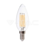 LED Крушка 6W Filament E14 Кендъл 3000К