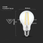 LED Крушка 12W Filament E27 A60 3000К