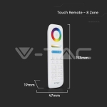 Тъч Дистанционно 8 Канално RGB
