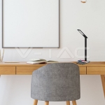 5W Настолна Лампа 3в1 Безжично Зареждане GSM Черна Правоъгълна Основа