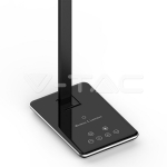 5W Настолна Лампа 3в1 Безжично Зареждане GSM Черна Правоъгълна Основа