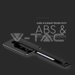 5W Настолна Лампа 3в1 Безжично Зареждане GSM Черна Правоъгълна Основа