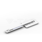 5W Настолна Лампа 3в1 Безжично Зареждане GSM Бяла Правоъгълна Основа