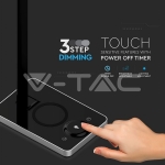 5W Настолна Лампа 3в1 Безжично Зареждане GSM Черна Правоъгълна Основа