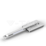 5W Настолна Лампа 3в1 Безжично Зареждане GSM Бяла Правоъгълна Основа