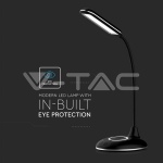 5W Настолна Лампа 3в1 Безжично Зареждане GSM Черна Кръгла Основа