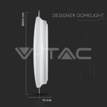 30W 60W30W LED Дизайнерски Плафон Дистанционно Димиращ Ринг Ф555