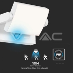 17W LED Стенна Лампа Сензор Бяла 4000К IP65