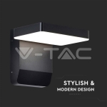 17W LED Стенна Лампа Черна Квадрат 4000К IP65