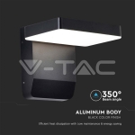 17W LED Стенна Лампа Черна Квадрат 4000К IP65