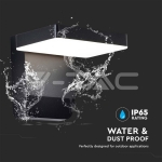 17W LED Стенна Лампа Черна Квадрат 4000К IP65