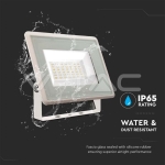 50W LED Прожектор Бяло Тяло 3000K