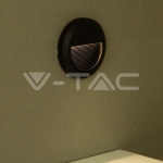2W LED Осветление за Стъпала Черно Тяло Кръг 3000К