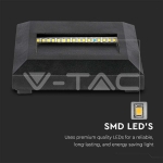 2W LED Осветление за Стъпала Черно Тяло Квадрат 4000К