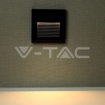 2W LED Осветление за Стъпала Черно Тяло Квадрат 3000К