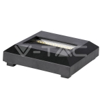 2W LED Осветление за Стъпала Черно Тяло Квадрат 3000К