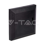 2W LED Осветление за Стъпала Черно Тяло Квадрат 3000К