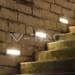 3W LED Осветление за Стъпала Бяло Тяло 4000К