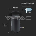 1W LED Осветител за Стъпала Черен Двупосочен 3000К