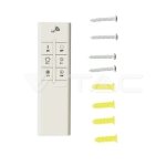 22W Пендел/Плафон Кръг 3 Цветен D:300*H:800 Димиращ Бял