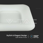 40W Пендел/Плафон Квадрат 3 Цветен D:460*460*95 Димиращ Бял