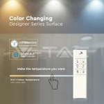 40W Пендел/Плафон Квадрат 3 Цветен D:460*460*95 Димиращ Бял