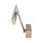 8W LED Лампа за Картина Подвижна Златна ф455 3000К