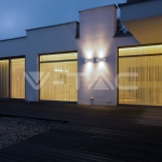 9W Фасаден Аплик 2 Посоки Сив 6400К IP65