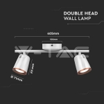 12W LED Двойна Спот Лампа 4000К Бяла