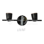 12W LED Двойна Спот Лампа 4000К Черна