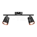 12W LED Двойна Спот Лампа 4000К Черна