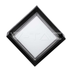 12W LED Стенна Лампа 4000К Черна Квадрат Полу Периферия